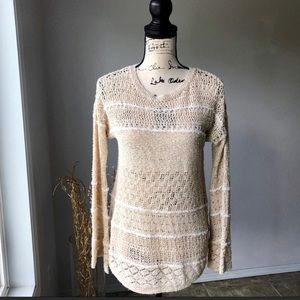 Knox Rose oatmeal loose-knit oversized sweater